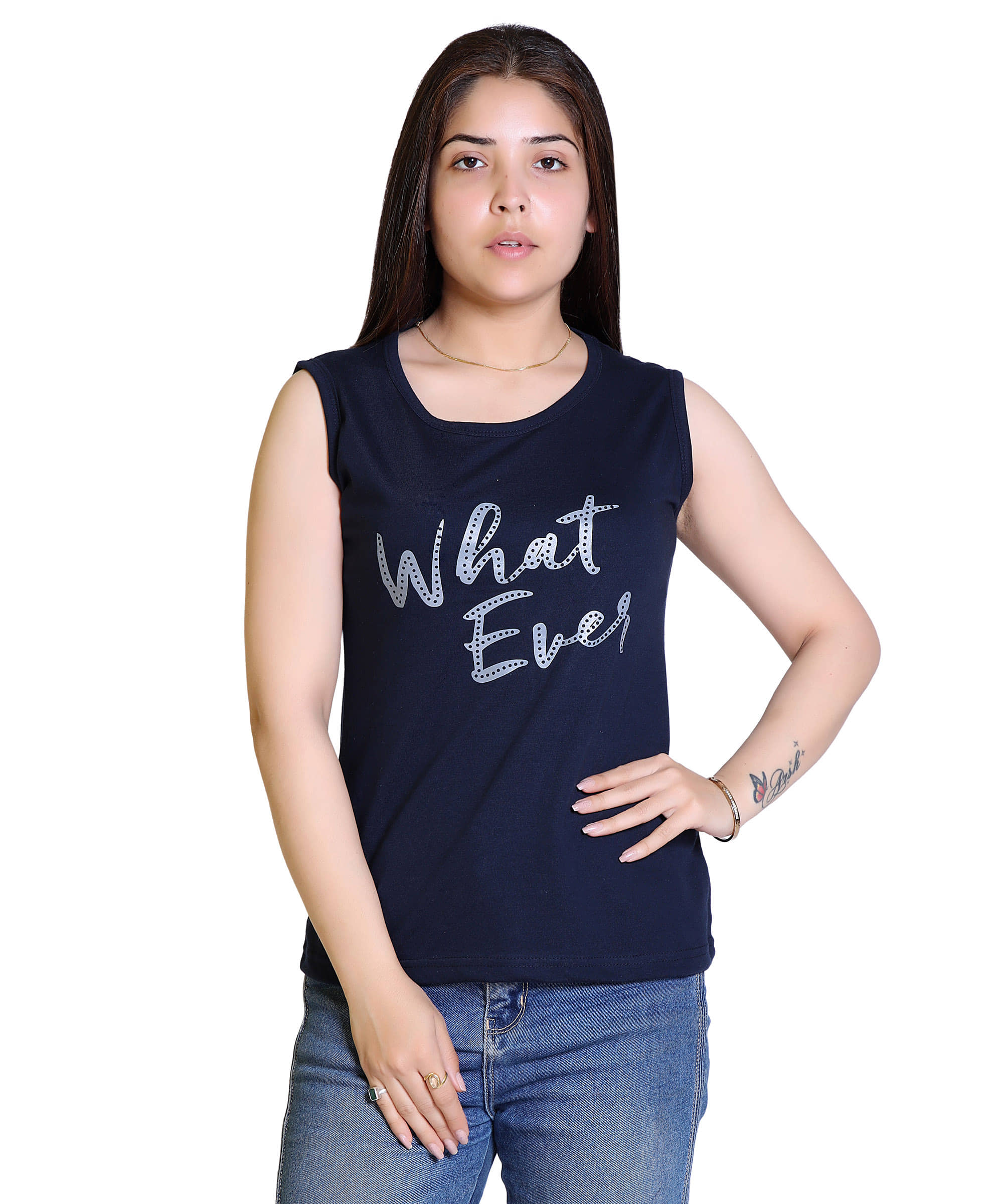 Ogarti Women Cotton Blend Printed Regular Fit Round Neck T-Shirt ( Wine )