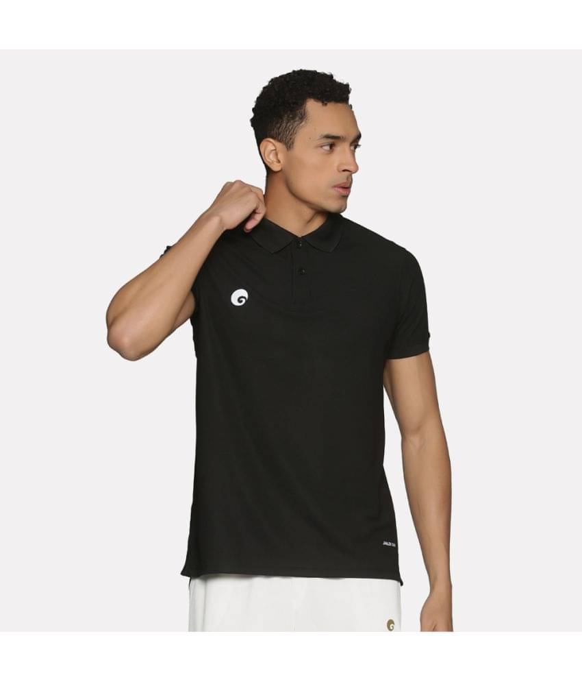     			Omtex - Black Cotton Regular Fit Men's Sports Polo T-Shirt ( Pack of 1 )