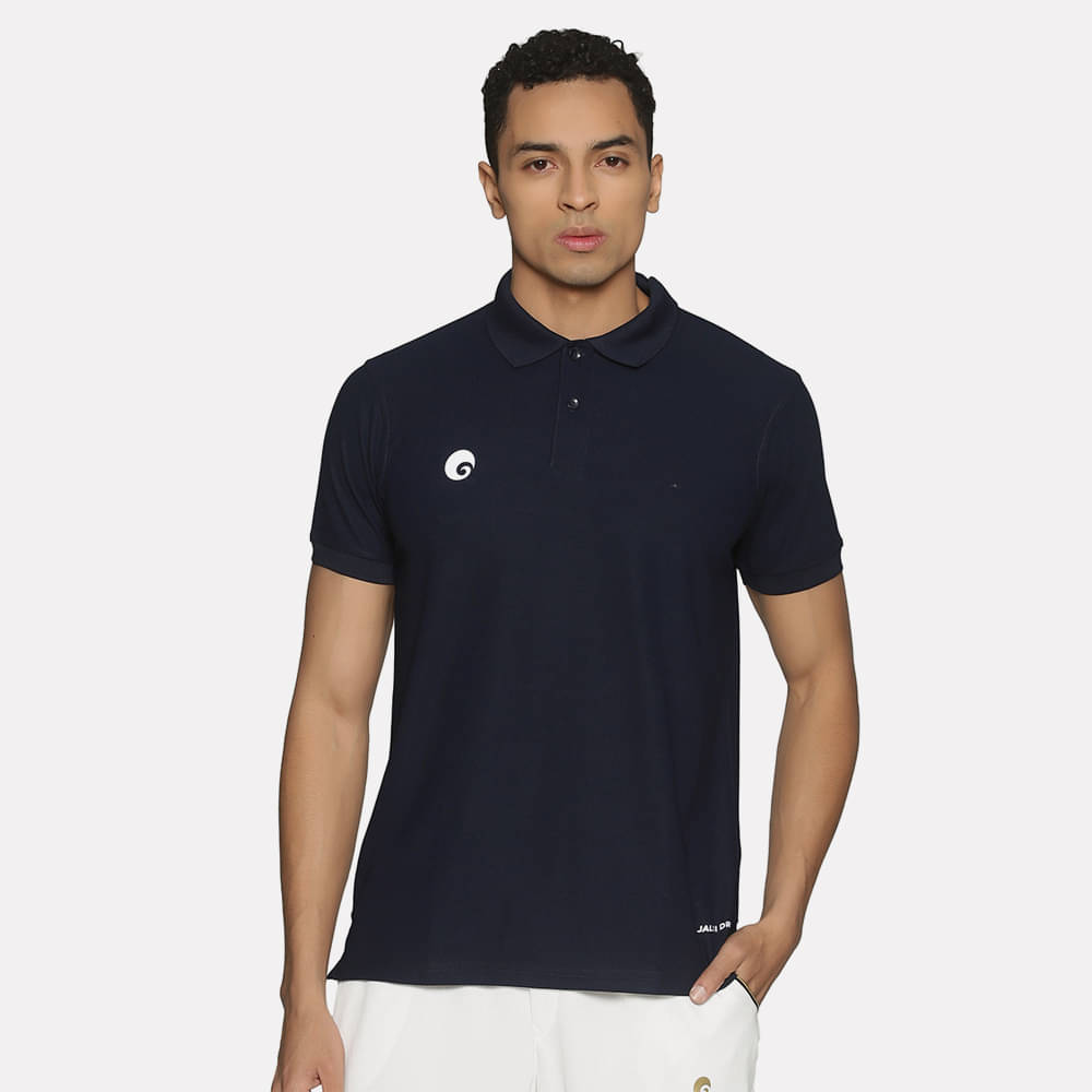     			Omtex - Navy Cotton Regular Fit Men's Sports Polo T-Shirt ( Pack of 1 )