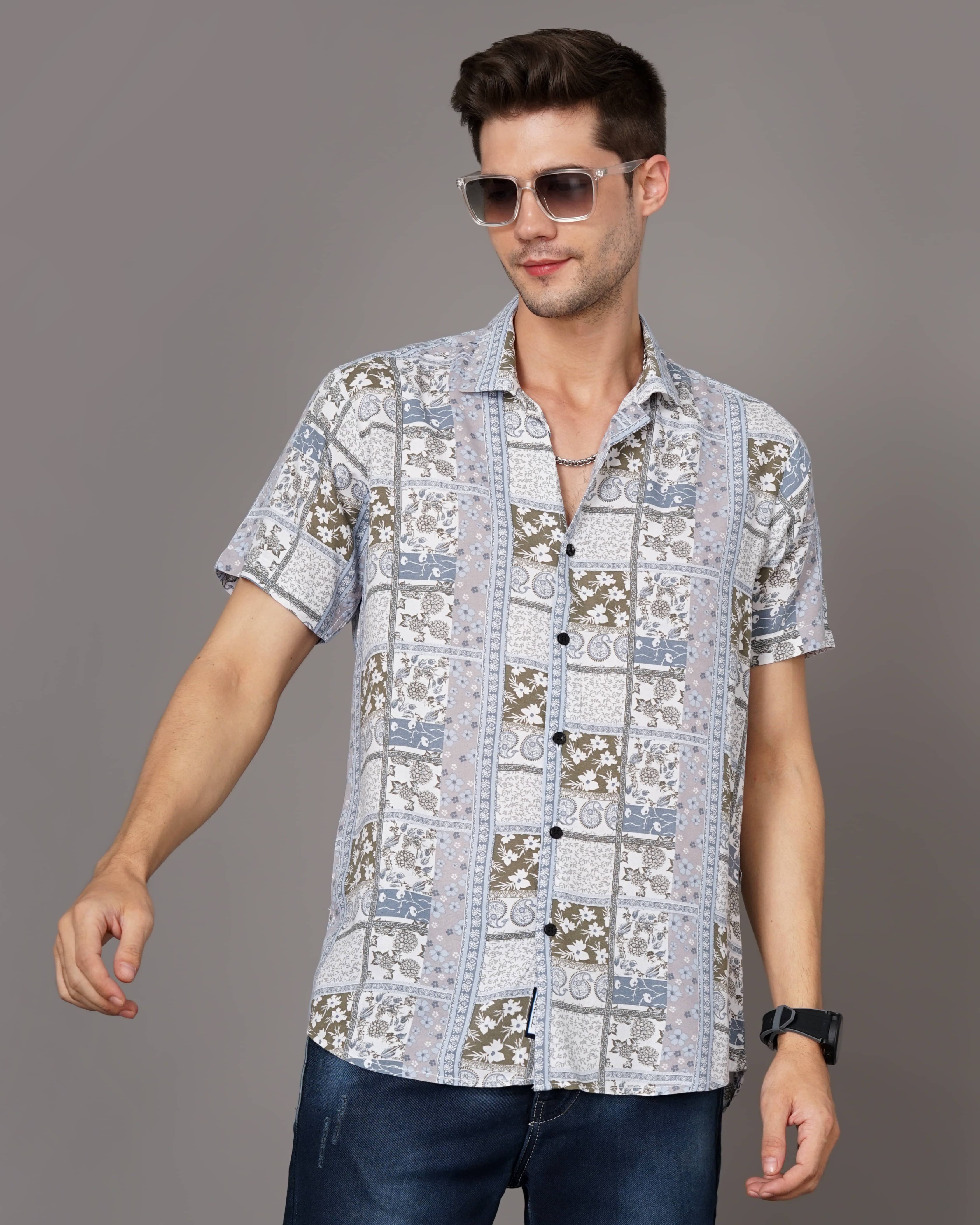     			Paul Street - Blue Rayon Regular Fit Men's Casual Shirt ( Pack of 1 )