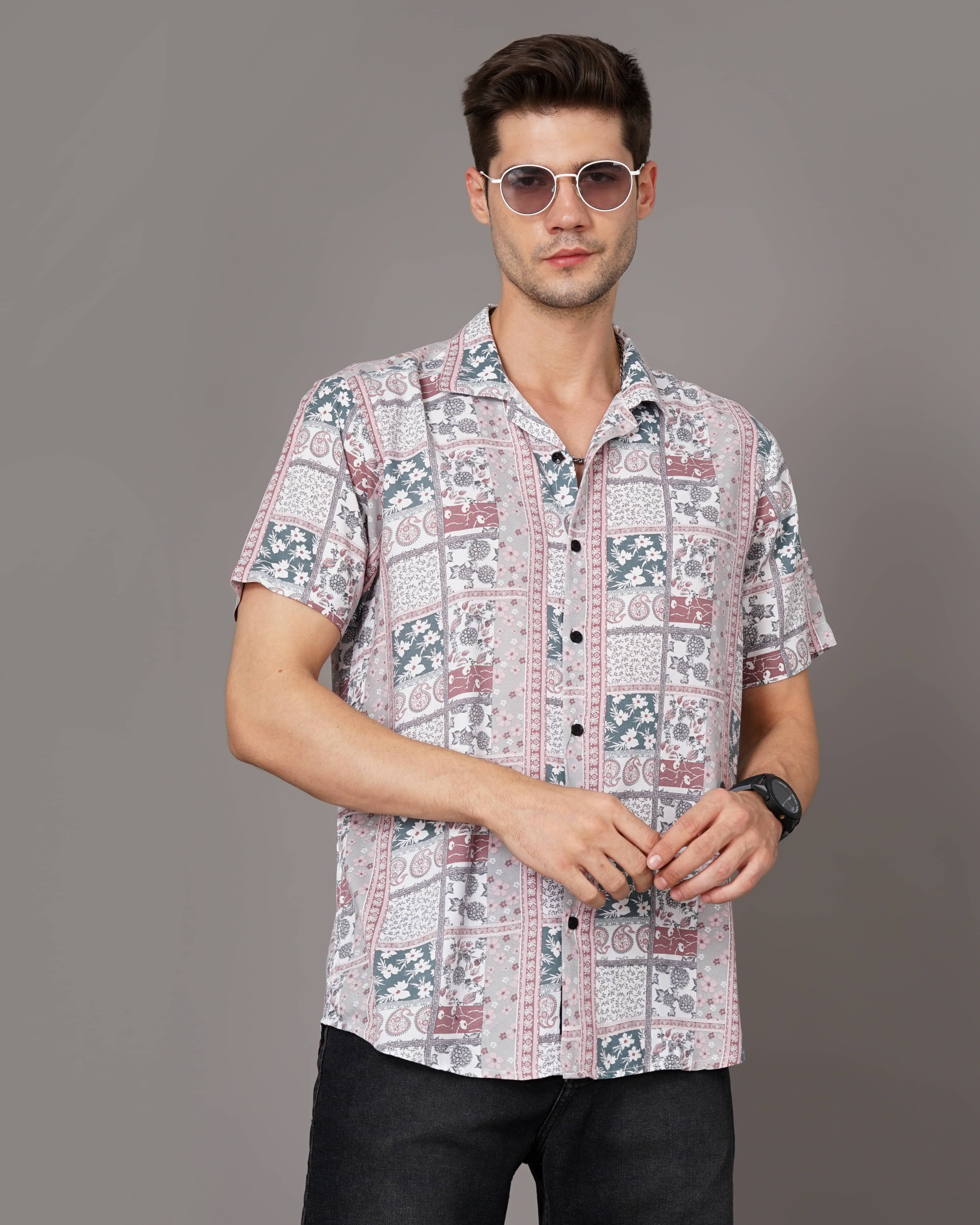 Paul Street - Pink Rayon Regular Fit Men's Casual Shirt ( Pack of 1 )     			Paul Street - Pink Rayon Regular Fit Men's Casual Shirt ( Pack of 1 )