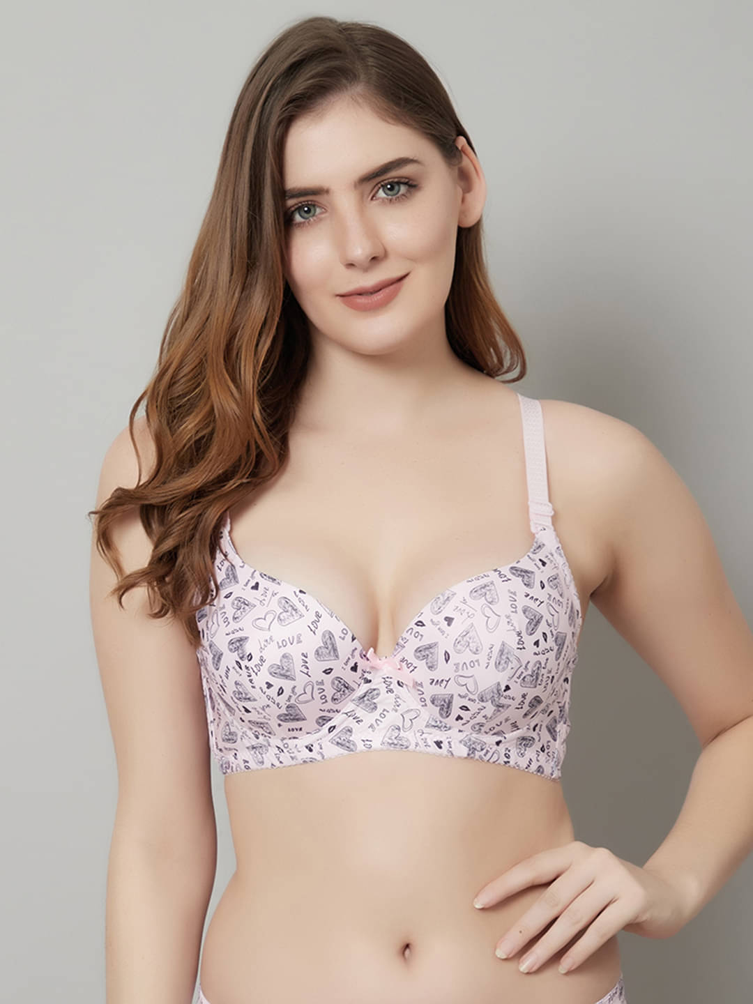 PrettyCat Polyester Lightly Padded Women's T-Shirt Bra ( Pink ) PrettyCat Polyester Lightly Padded Women's T-Shirt Bra ( Pink )