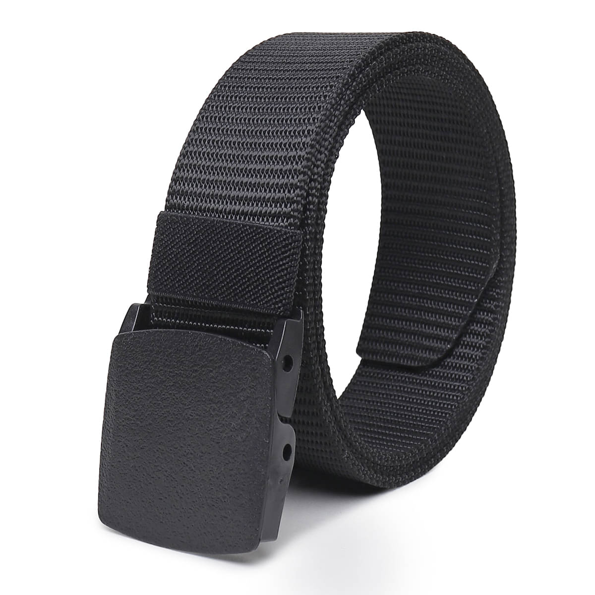    			SUNSHOPPING - Black Nylon Men's Casual Belt ( Pack of 1 )