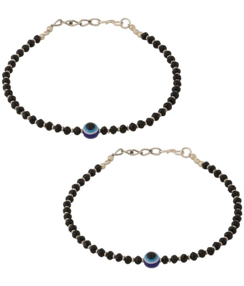 VIRAASI - Black Anklets ( Pack of 1 ) VIRAASI - Black Anklets ( Pack of 1 )