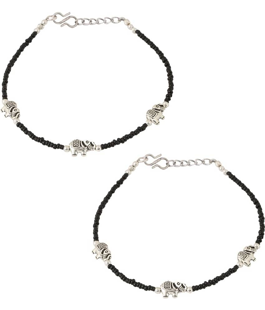 VIRAASI - Black Anklets ( Pack of 1 ) - Anklets | Buy online on ZillyBuy
