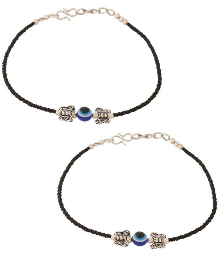 VIRAASI - Black Anklets ( Pack of 1 ) VIRAASI - Black Anklets ( Pack of 1 )