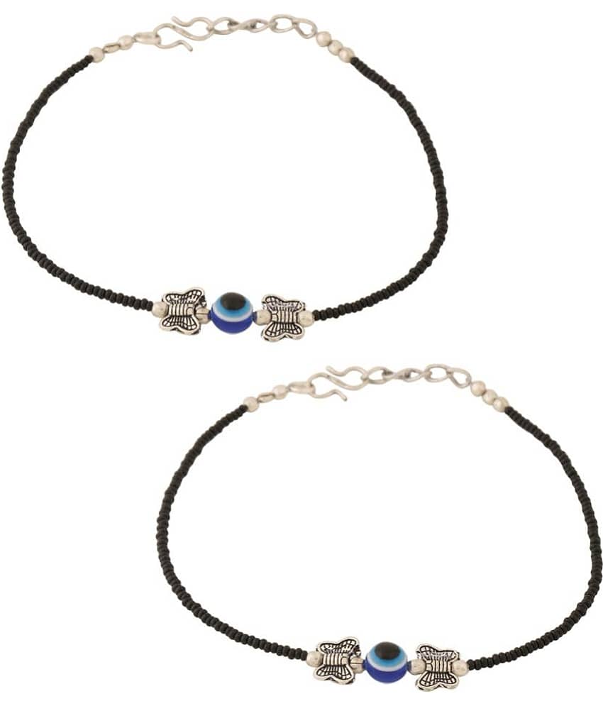 VIRAASI - Black Anklets ( Pack of 1 ) - Anklets | Buy online on ZillyBuy