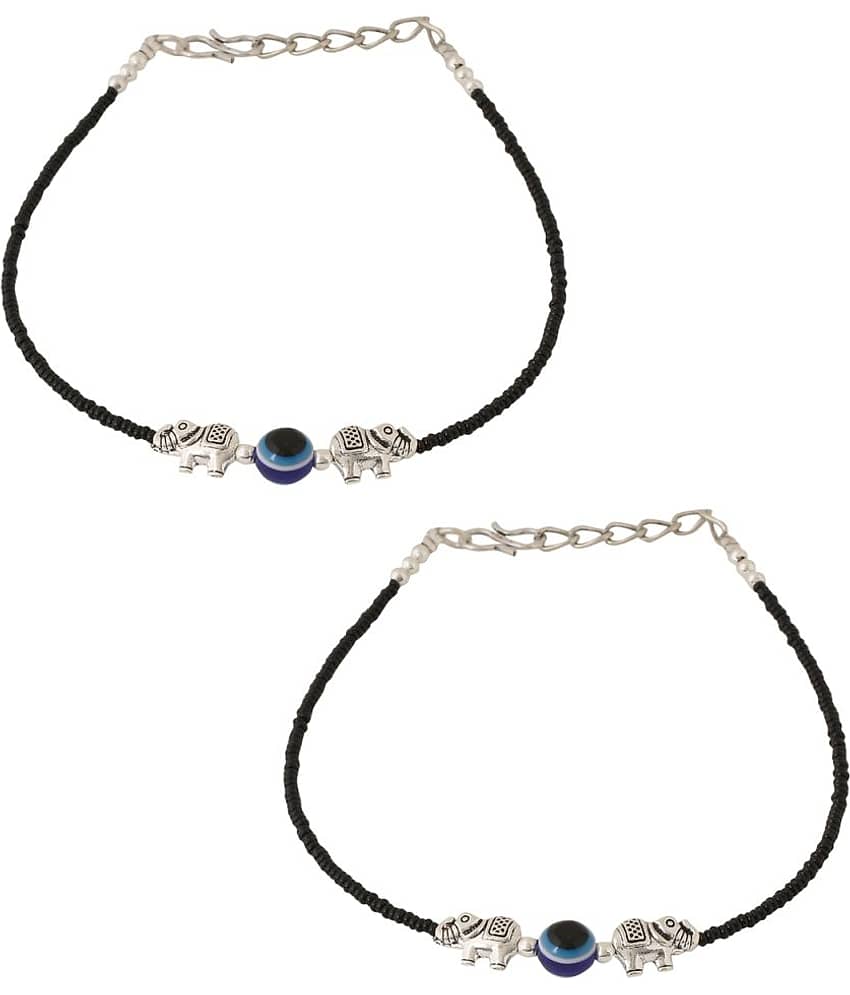 VIRAASI - Black Anklets ( Pack of 1 ) - Anklets | Buy online on ZillyBuy
