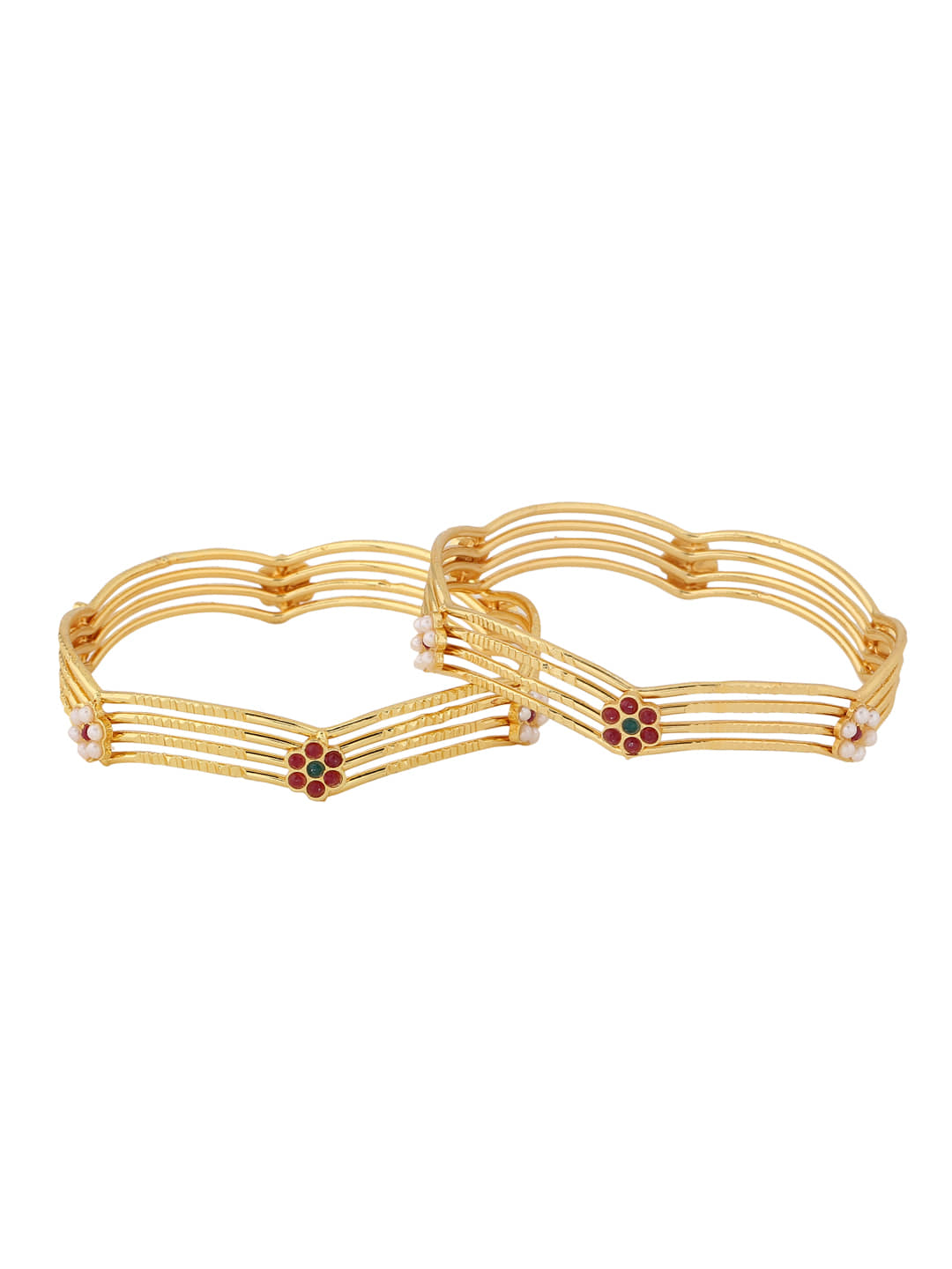 VIRAASI - Gold Bangle Set ( Pack of 1 ) - Bangles & Bracelets | Buy online on ZillyBuy