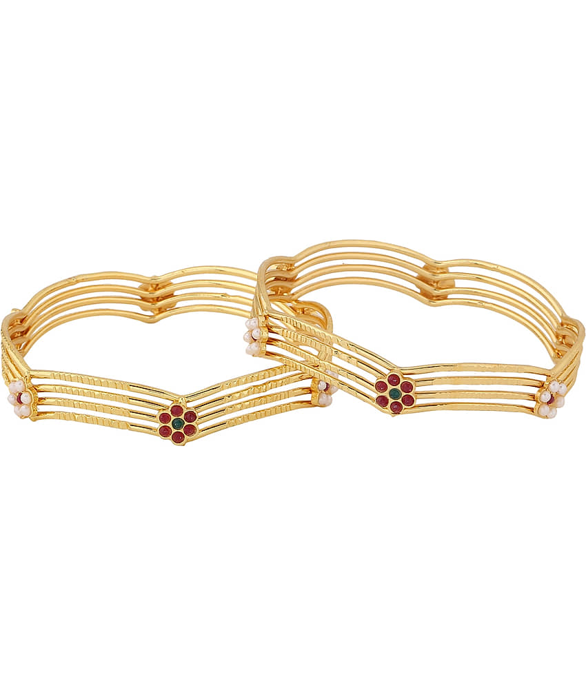 VIRAASI - Gold Bangle Set ( Pack of 1 ) - Bangles & Bracelets | Buy online on ZillyBuy