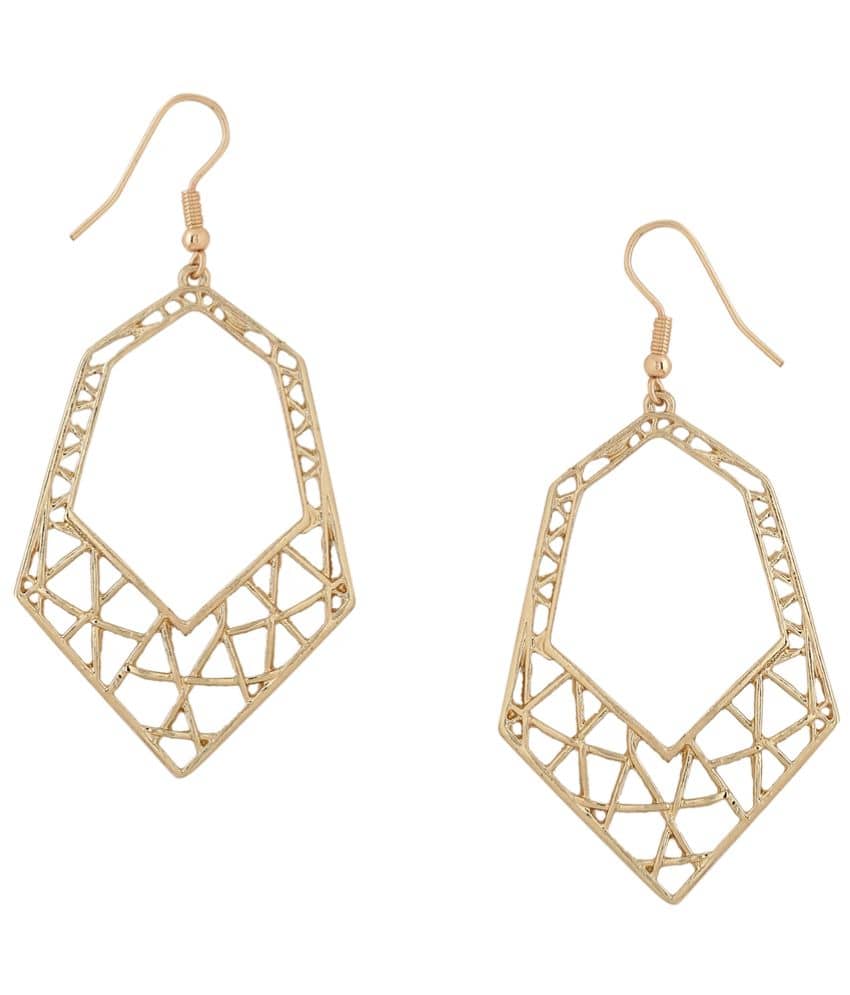 VIRAASI - Golden Danglers Earrings ( Pack of 1 ) - Earrings | Buy online on ZillyBuy