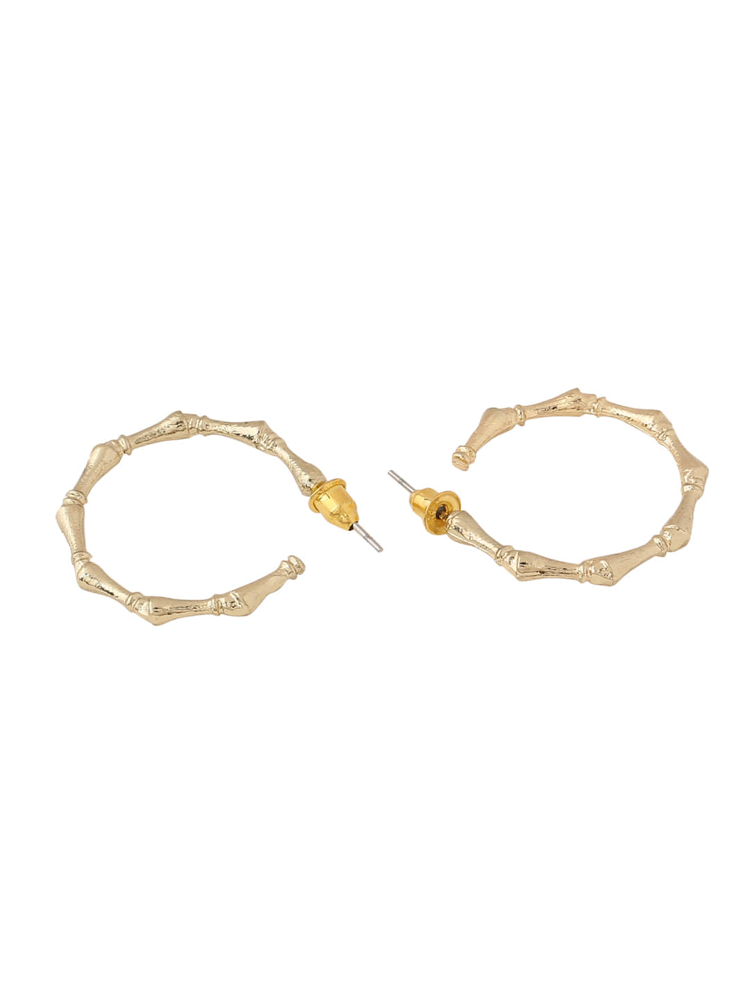 VIRAASI - Golden Hoops Earrings ( Pack of 1 ) - Earrings | Buy online on ZillyBuy