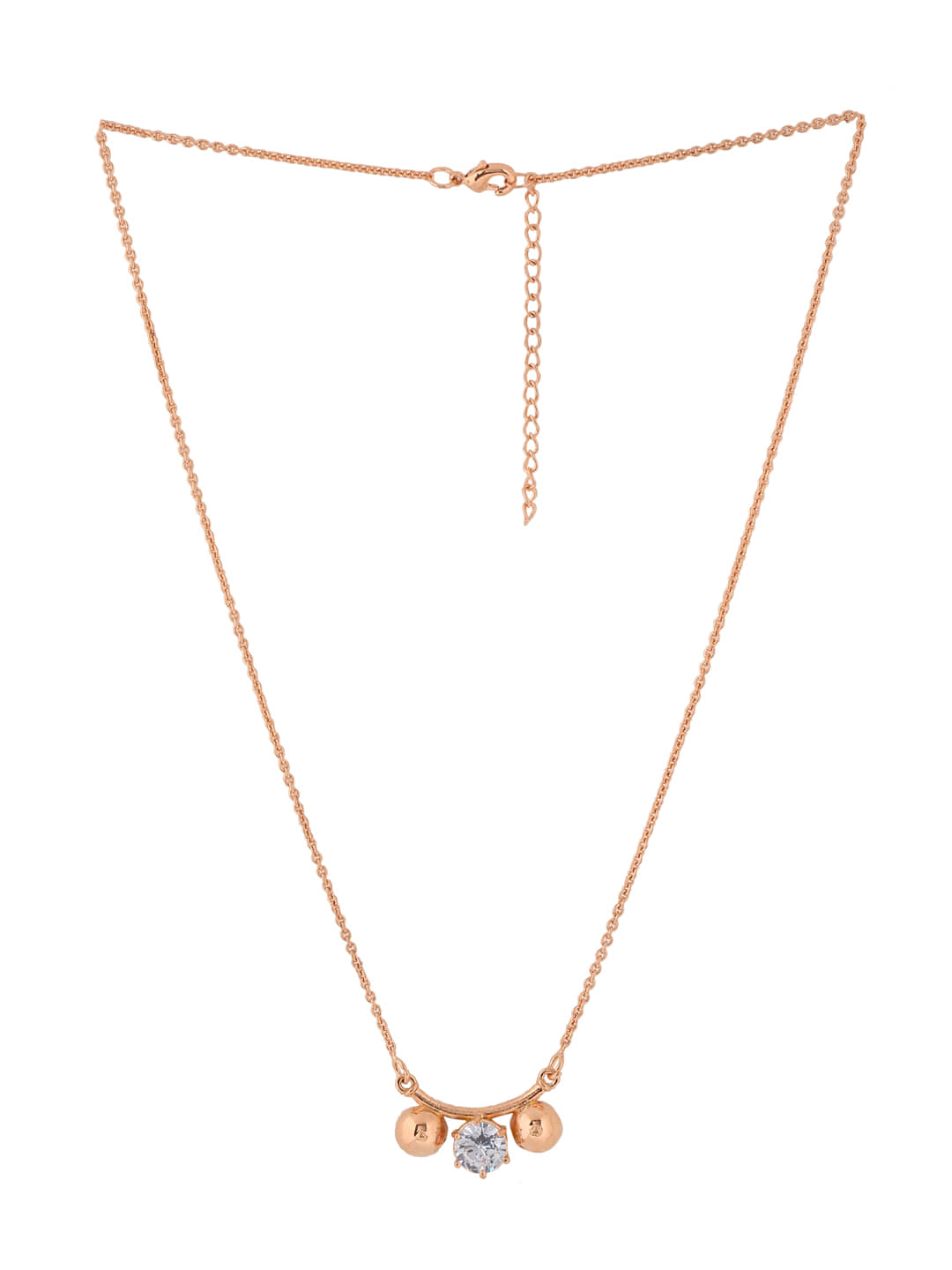 VIRAASI - Rose Gold Alloy Necklace ( Pack of 1 )