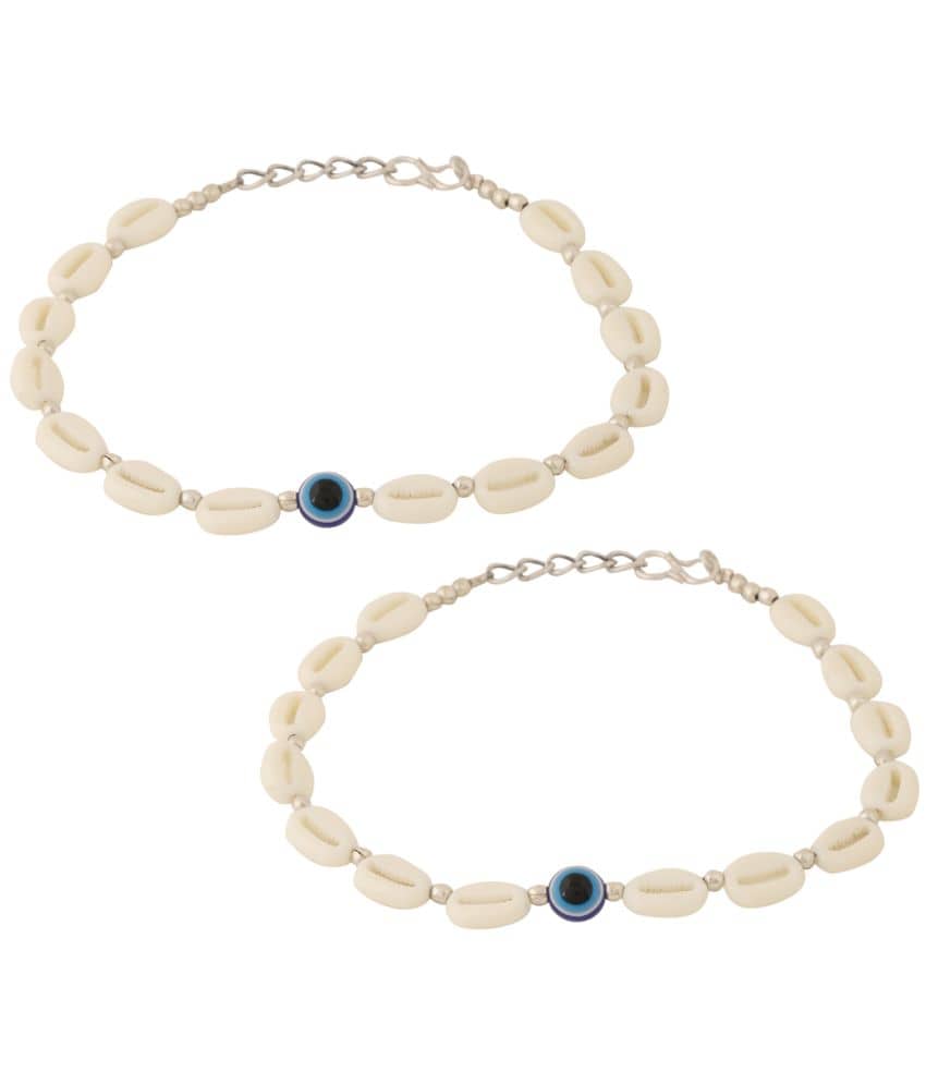 VIRAASI - White Anklets ( Pack of 1 ) - Anklets | Buy online on ZillyBuy