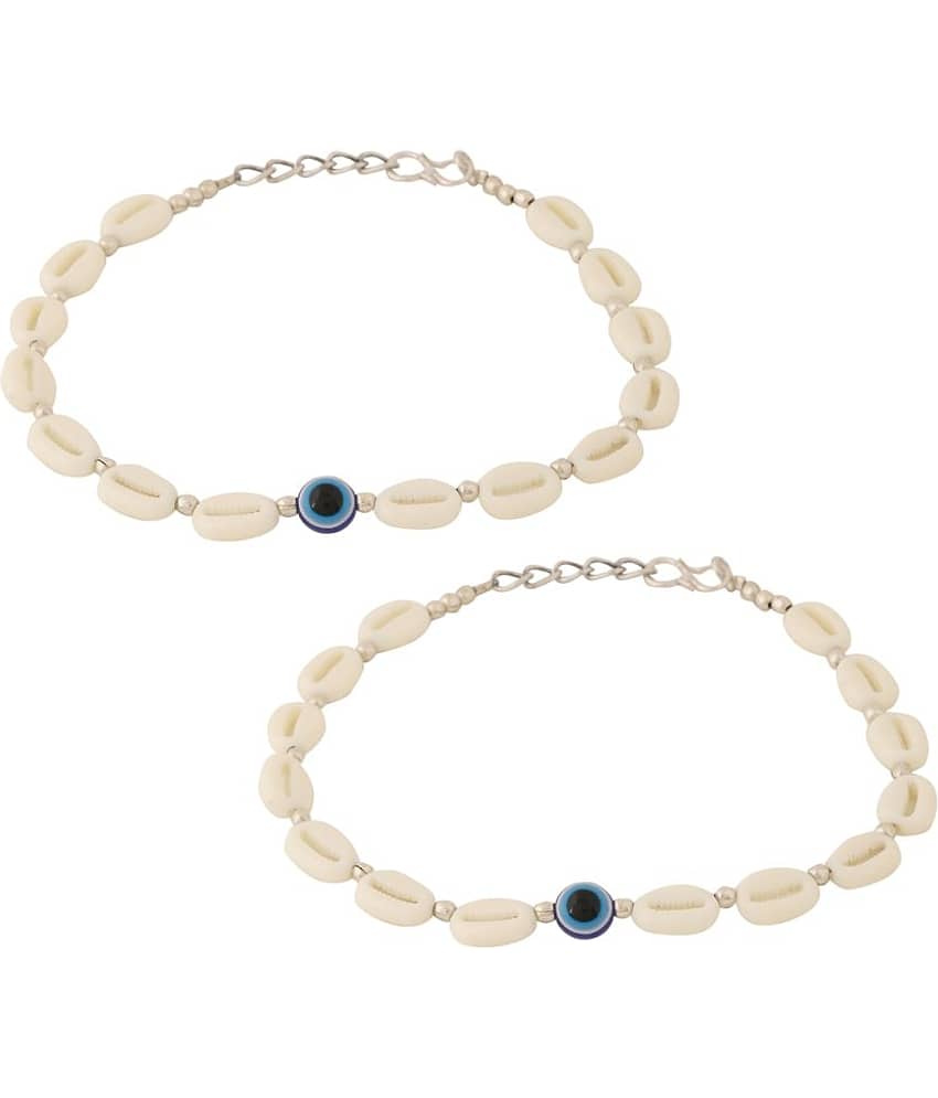 VIRAASI - White Anklets ( Pack of 1 ) - Anklets | Buy online on ZillyBuy