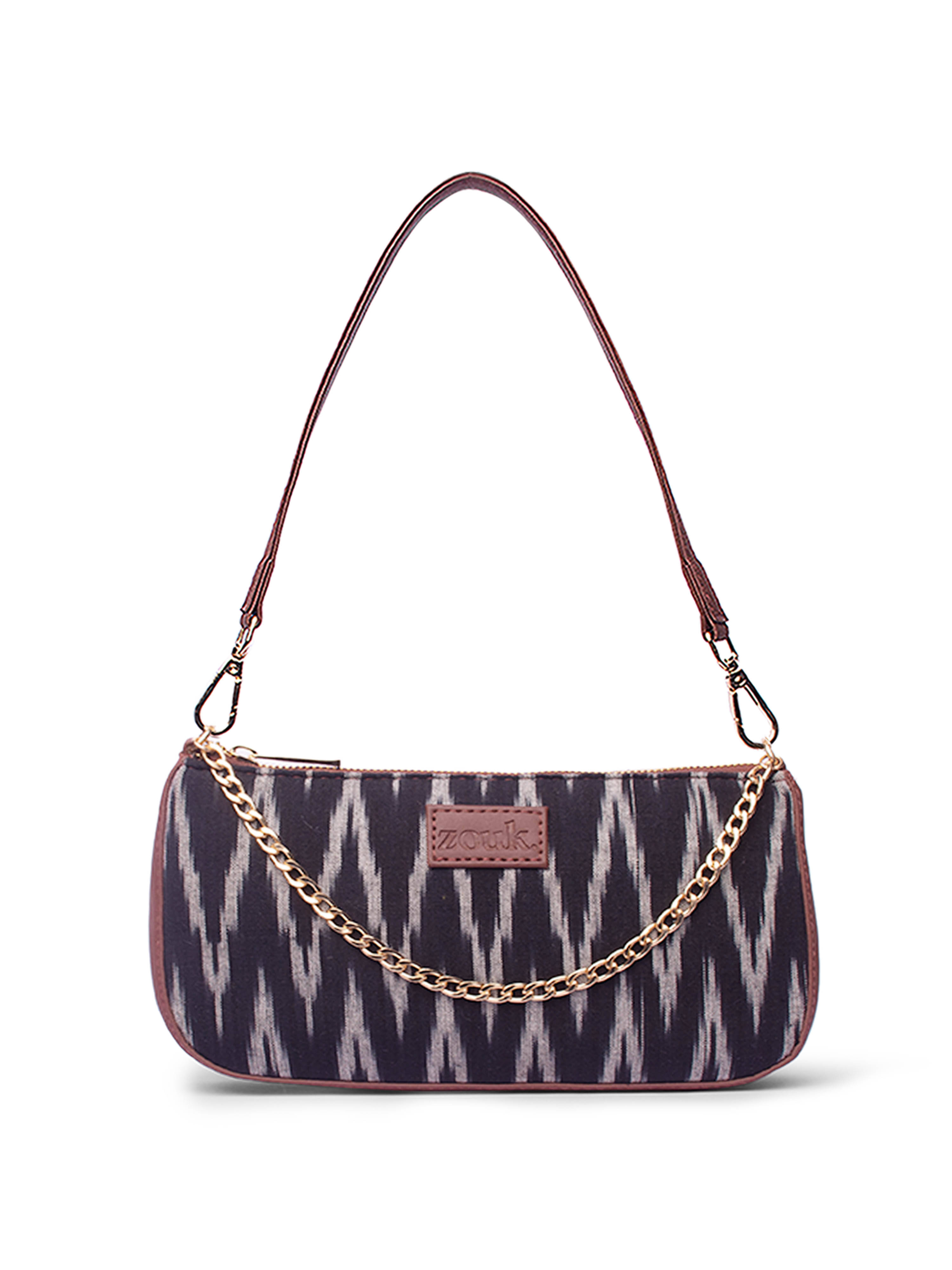     			Zouk Shoulder Bag Jute Set of 1 ( Black )