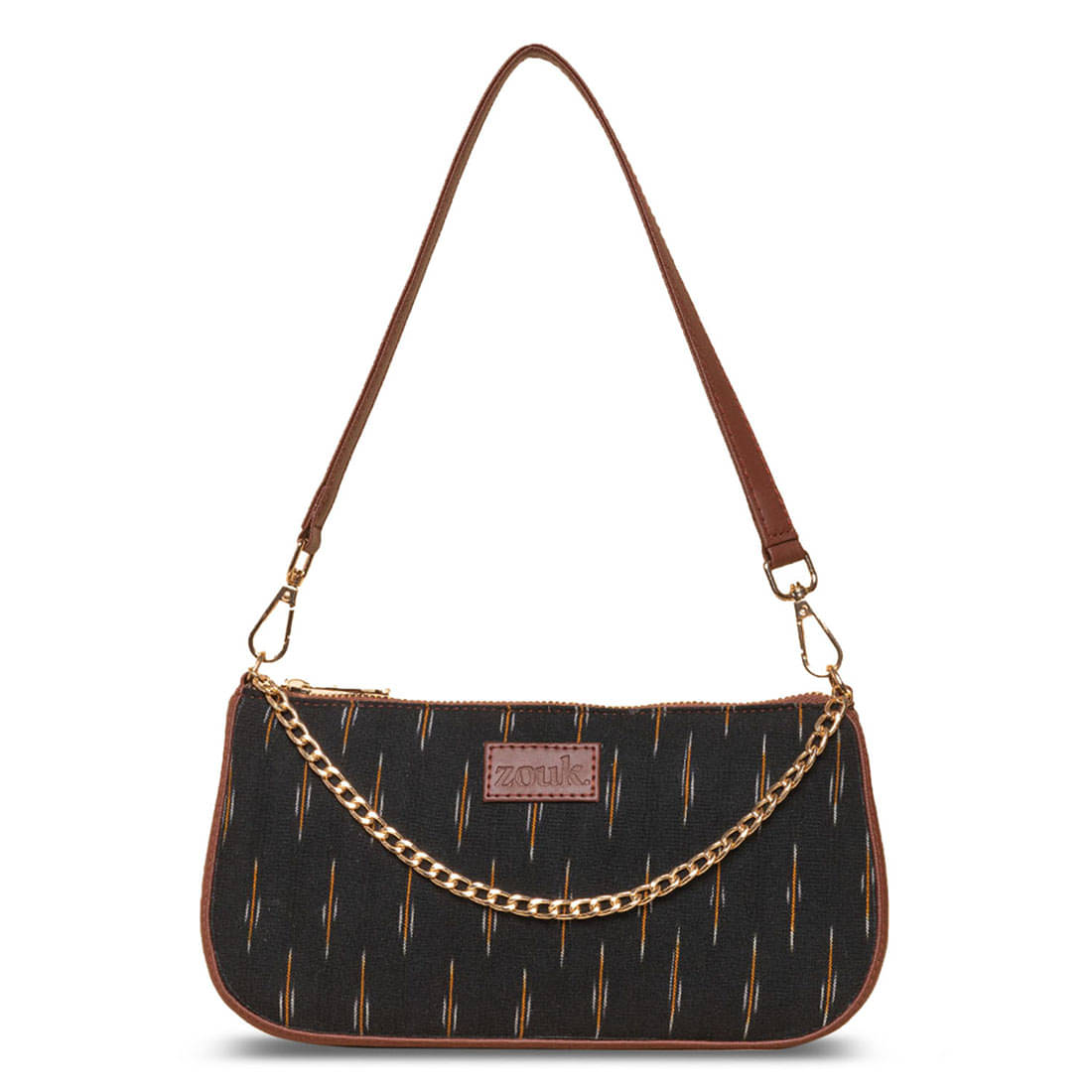     			Zouk Shoulder Bag Jute Set of 1 ( Black )