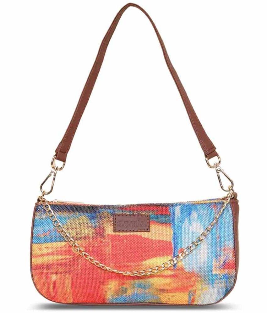     			Zouk Shoulder Bag Jute Set of 1 ( Multicolor )