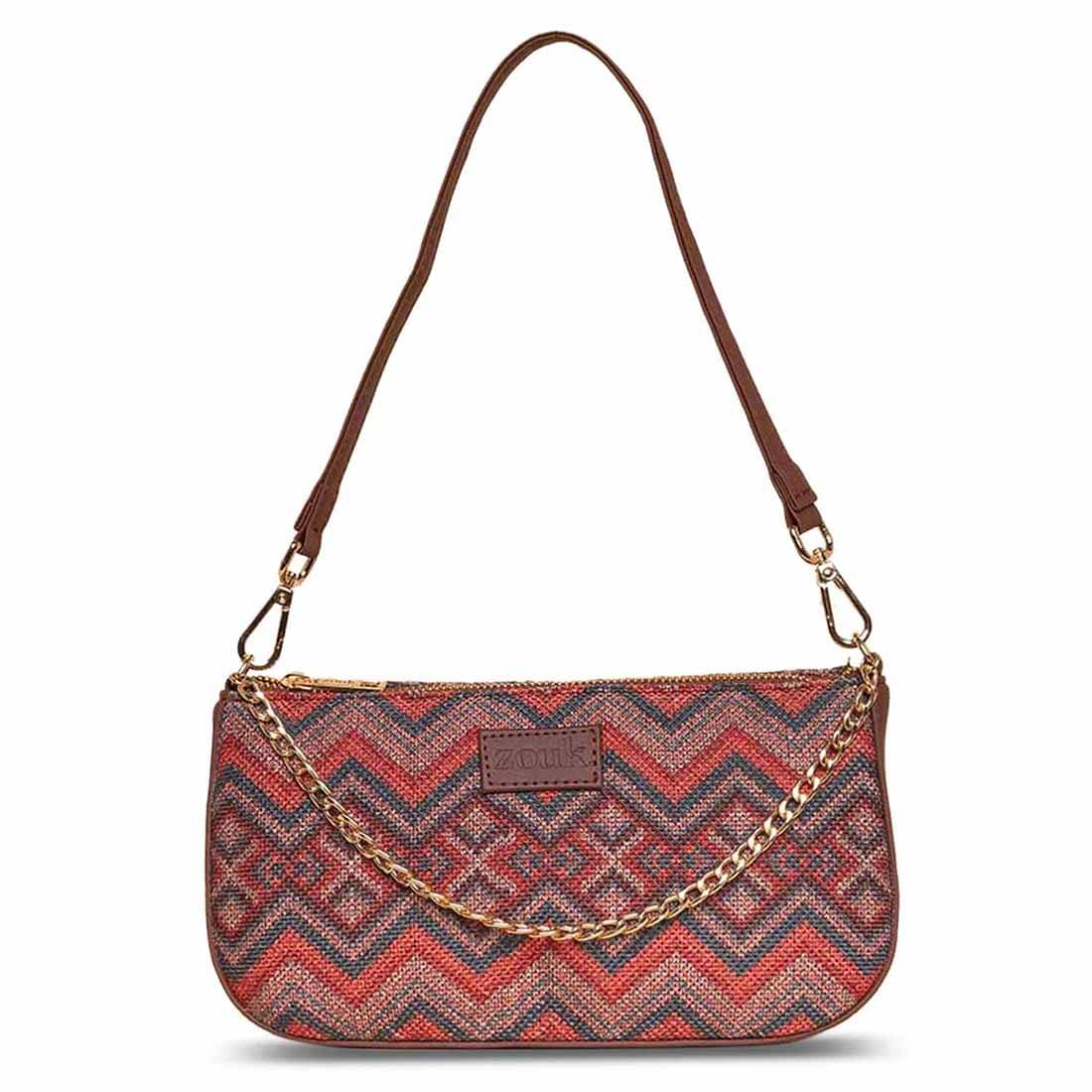Zouk Shoulder Bag Jute Set of 1 ( Multicolor ) Zouk Shoulder Bag Jute Set of 1 ( Multicolor )
