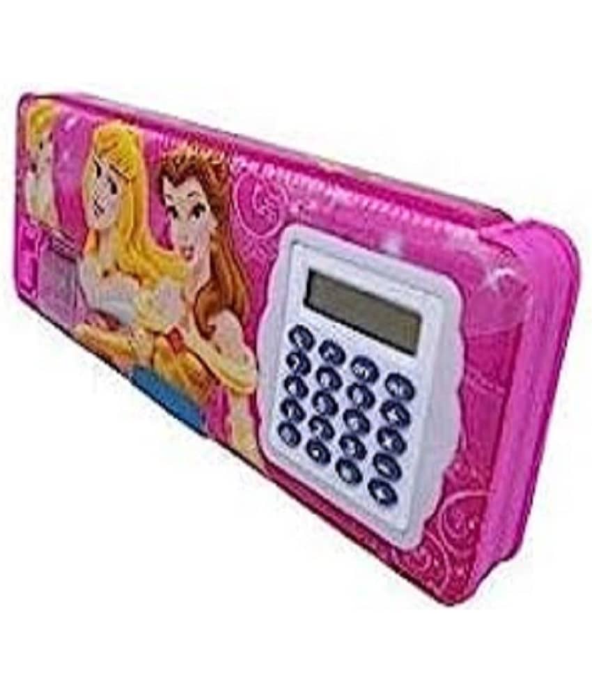 Double-Sided Plastic Pencil Box/Case with a Geometry Calculator/Calci and Dual Sharpener for Kids/Best Stationary Gift Items for kids (Pack of 1) - Stationery | Buy online on ZillyBuy