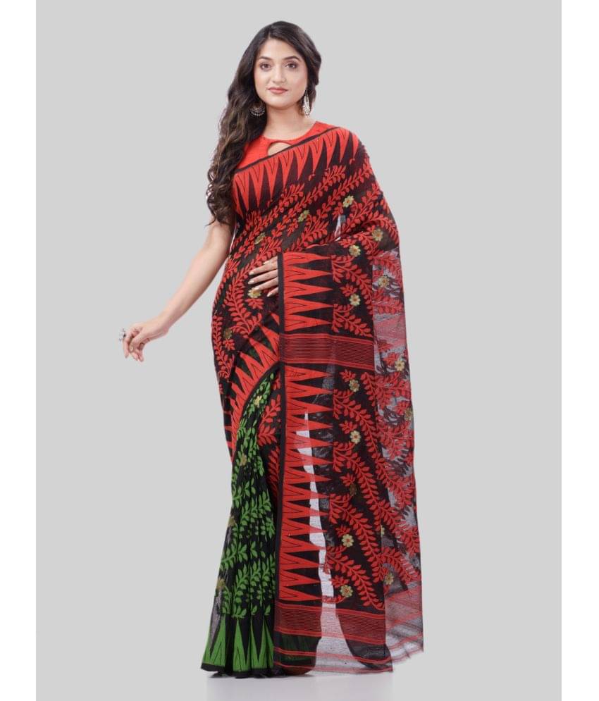 Desh Bidesh Cotton Woven Saree Without Blouse Piece ( Green )     			Desh Bidesh Cotton Woven Saree Without Blouse Piece ( Green )