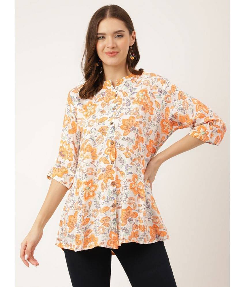 Divena Women's Cotton Regular Top ( Orange )     			Divena Women's Cotton Regular Top ( Orange )