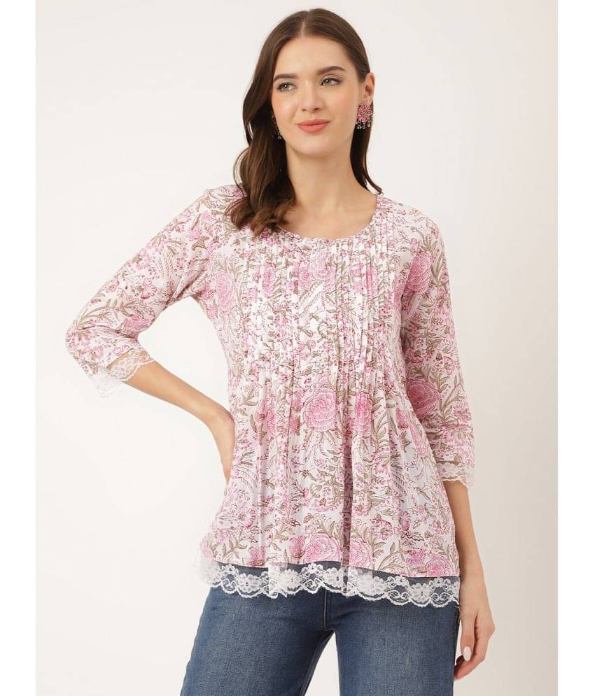     			Divena Women's Cotton Regular Top ( Pink )