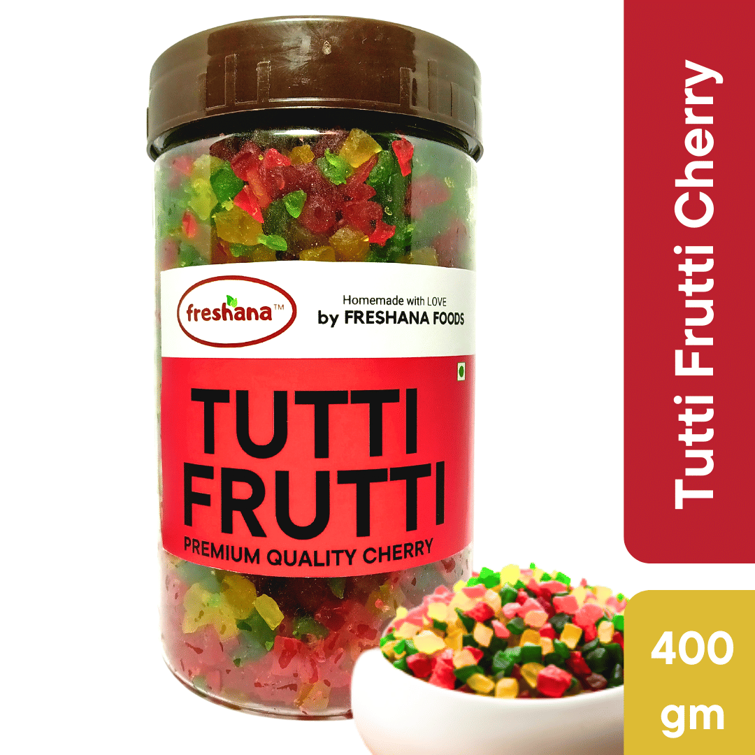 Freshana Tutti Frutti Papaya Cherry, Multicolour, 400g Topping, icing for Cakes, Breads Jelly Beans Tricolour Cherry for Topping, icing of cakes, breads, cookies, Ice cream, custard, chocolates, muffins Freshana Tutti Frutti Papaya Cherry, Multicolour, 400g Topping, icing for Cakes, Breads Jelly Beans Tricolour Cherry for Topping, icing of cakes, breads, cookies, Ice cream, custard, chocolates, muffins