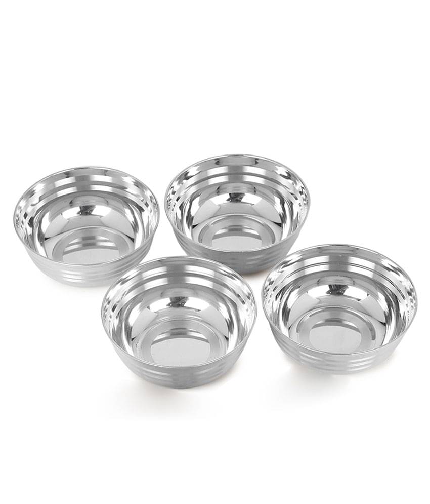 Dynore - Soup Bowl Set Stainless Steel Bowl Set 220 mL ( Set of 4 ) Dynore - Soup Bowl Set Stainless Steel Bowl Set 220 mL ( Set of 4 )
