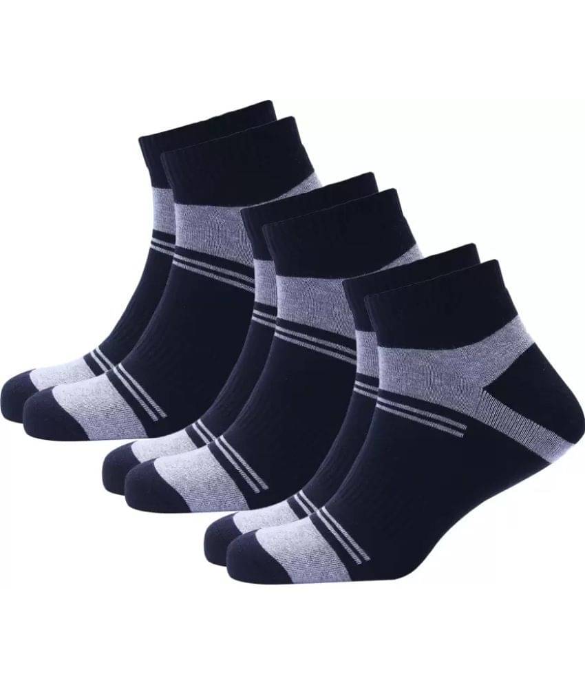 NAVIA - Cotton Men's Colorblock Black Ankle Length Socks ( Pack of 3 ) NAVIA - Cotton Men's Colorblock Black Ankle Length Socks ( Pack of 3 )