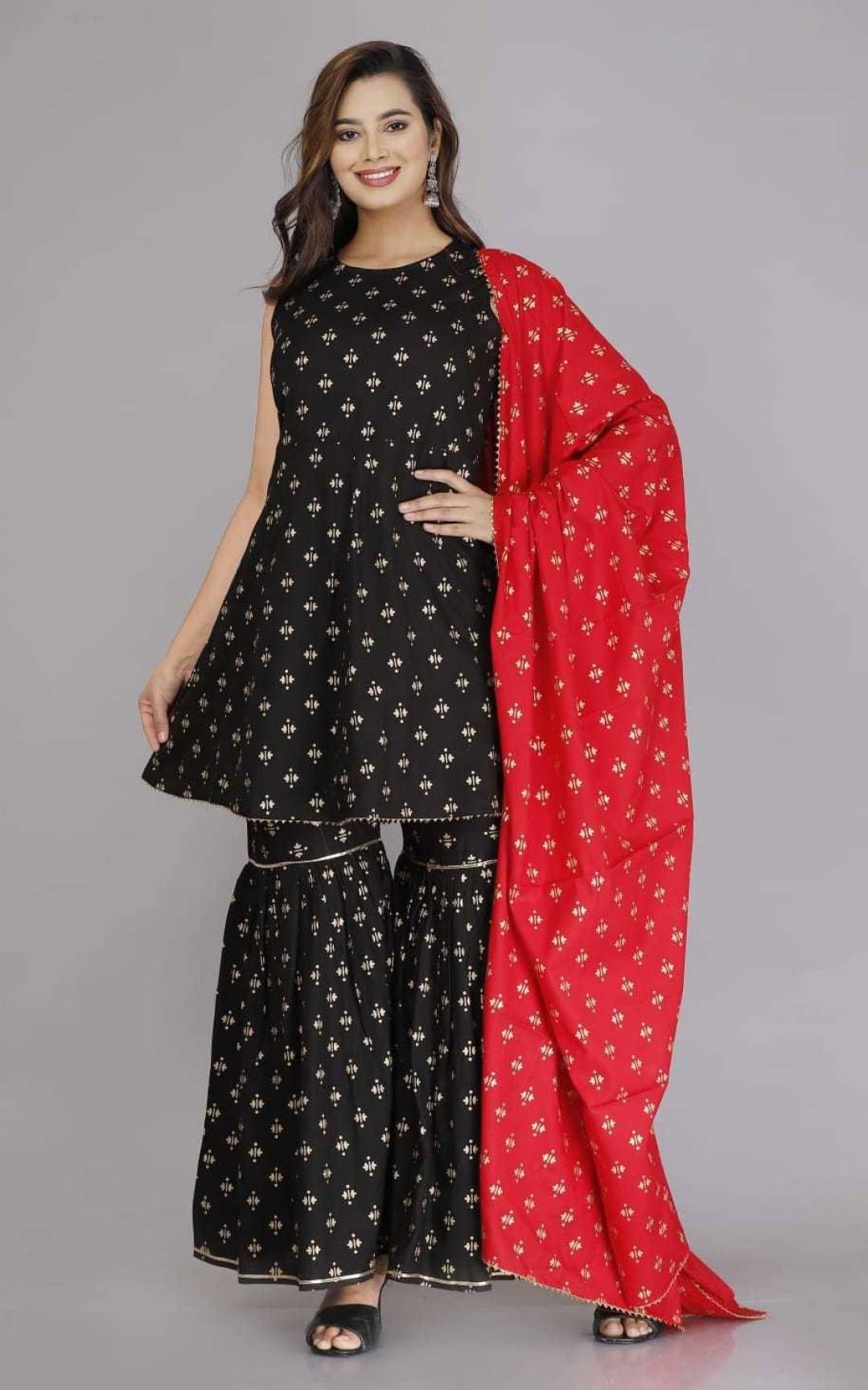 ASHISH PRINT - Black Frock Style Rayon Women's Stitched Salwar Suit ( Pack of 1 ) ASHISH PRINT - Black Frock Style Rayon Women's Stitched Salwar Suit ( Pack of 1 )
