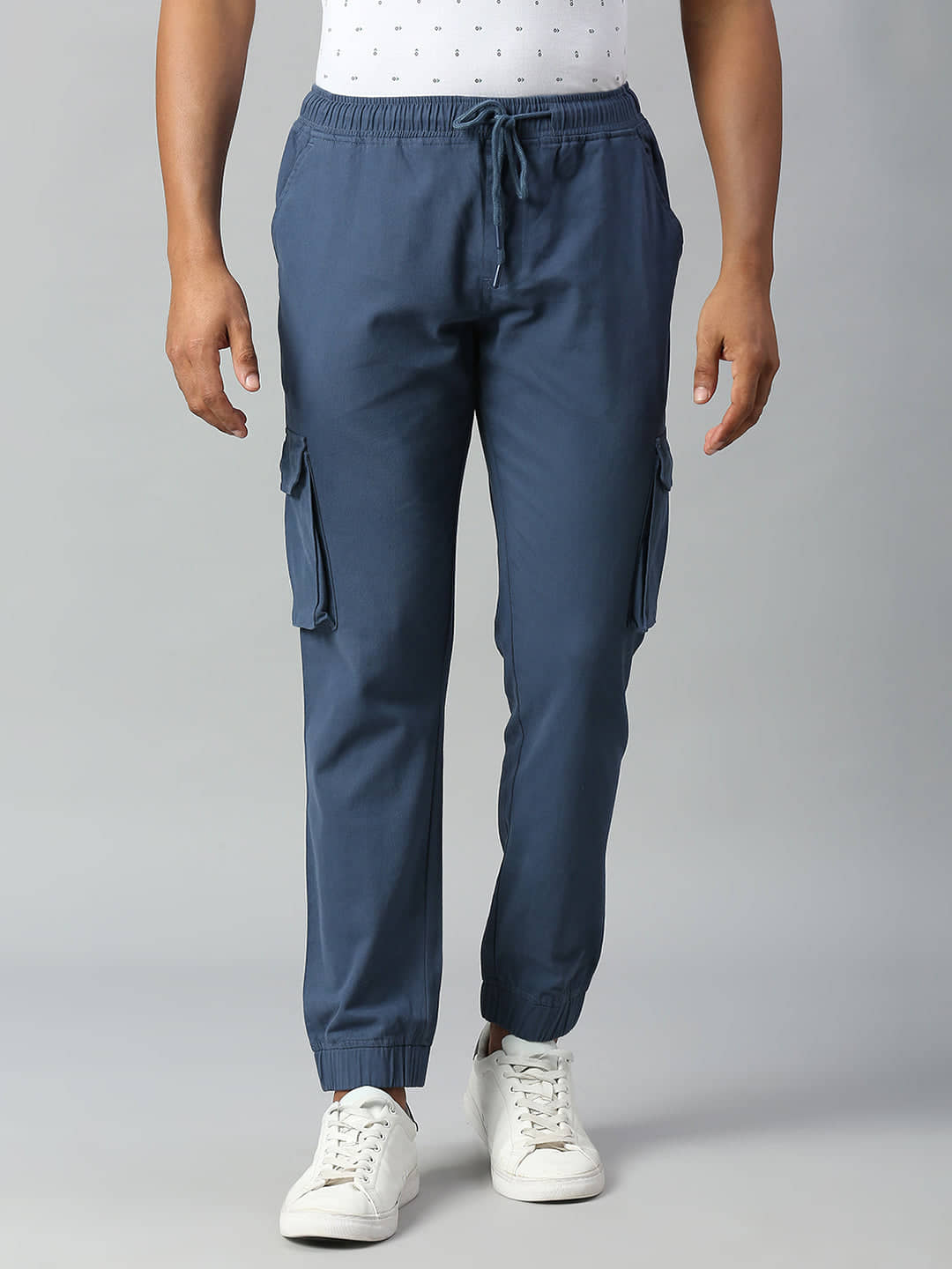 Dennis Lingo Blue Slim Cargos ( Pack of 1 ) - Trousers | Buy online on ZillyBuy