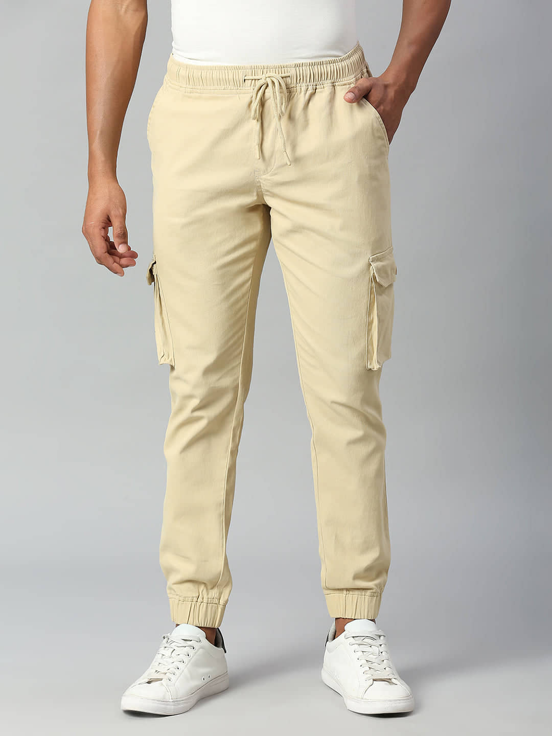 Dennis Lingo Khaki Slim Cargos ( Pack of 1 ) - Trousers | Buy online on ZillyBuy