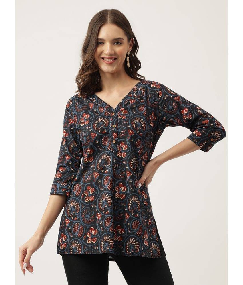 Divena Women's Cotton Regular Top ( Navy Blue ) Divena Women's Cotton Regular Top ( Navy Blue )