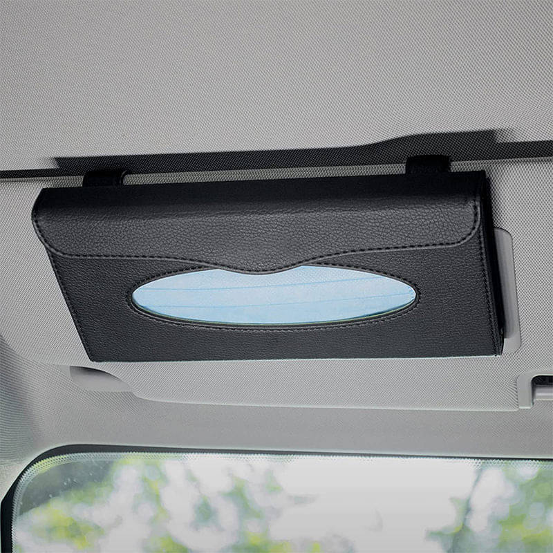     			SIAGO Car Tissue Dispenser Leather Black