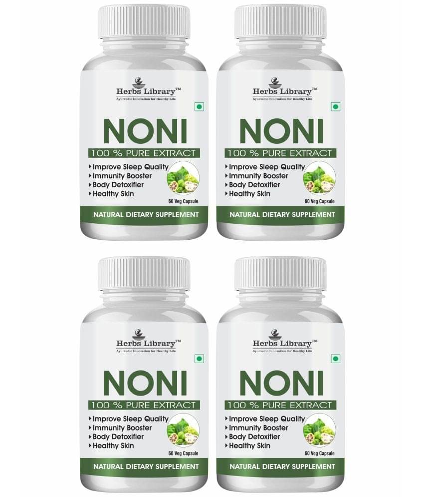 Herbs Library Noni Capsule For Boost Immunity & Blood Sugar, 60 capsules Each (Pack of 4)     			Herbs Library Noni Capsule For Boost Immunity & Blood Sugar, 60 capsules Each (Pack of 4)