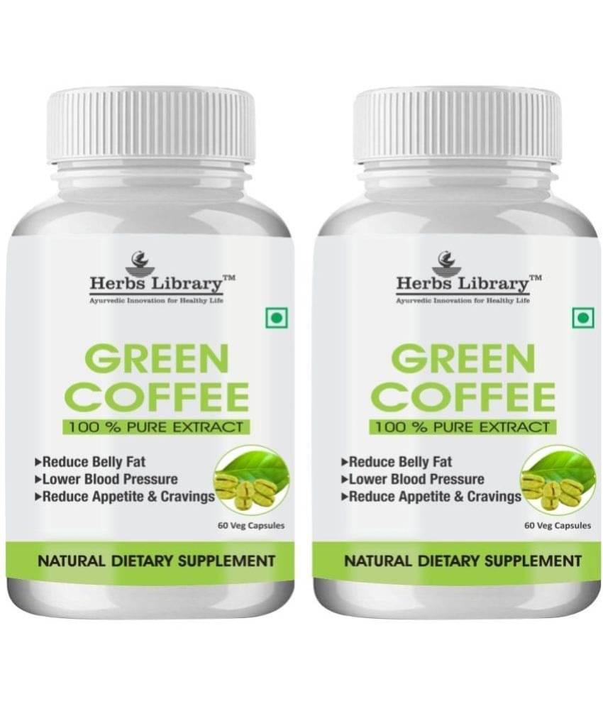     			Herbs Library Green Coffee Beans Capsules Weight Loss for Men & Women 60 Capsules Each (Pack of 2)