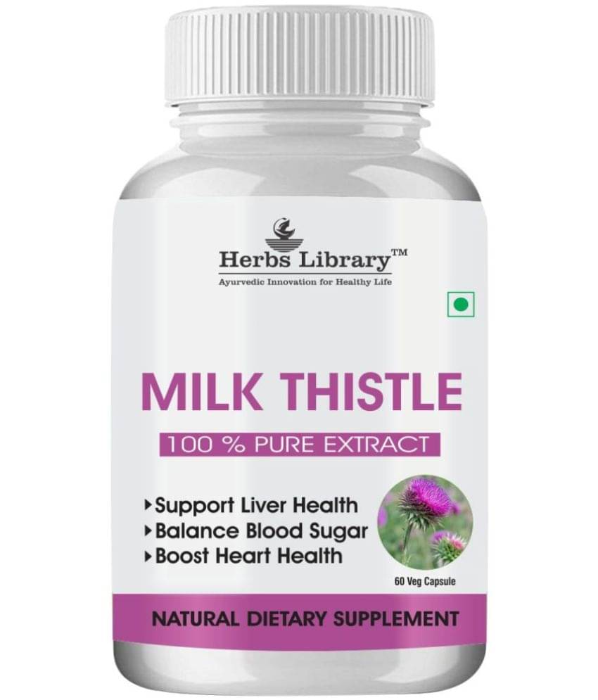 Herbs Library Milk Thistle Extract for Liver Detox & Good Liver Health 60 Capsules (Pack of 1) Herbs Library Milk Thistle Extract for Liver Detox & Good Liver Health 60 Capsules (Pack of 1)