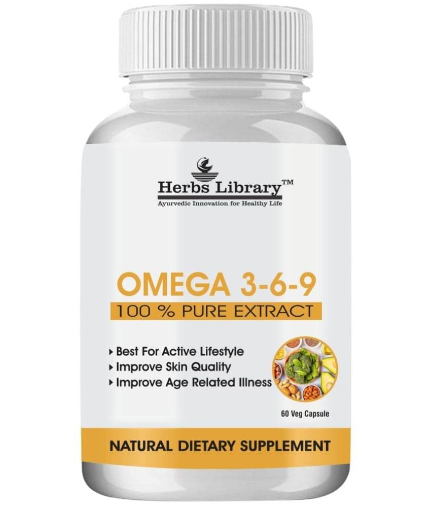 Herbs Library Omega 3 6 9 Supplement For Skin, Heart & Joint Health, 60 Capsules (Pack of 1) Herbs Library Omega 3 6 9 Supplement For Skin, Heart & Joint Health, 60 Capsules (Pack of 1)