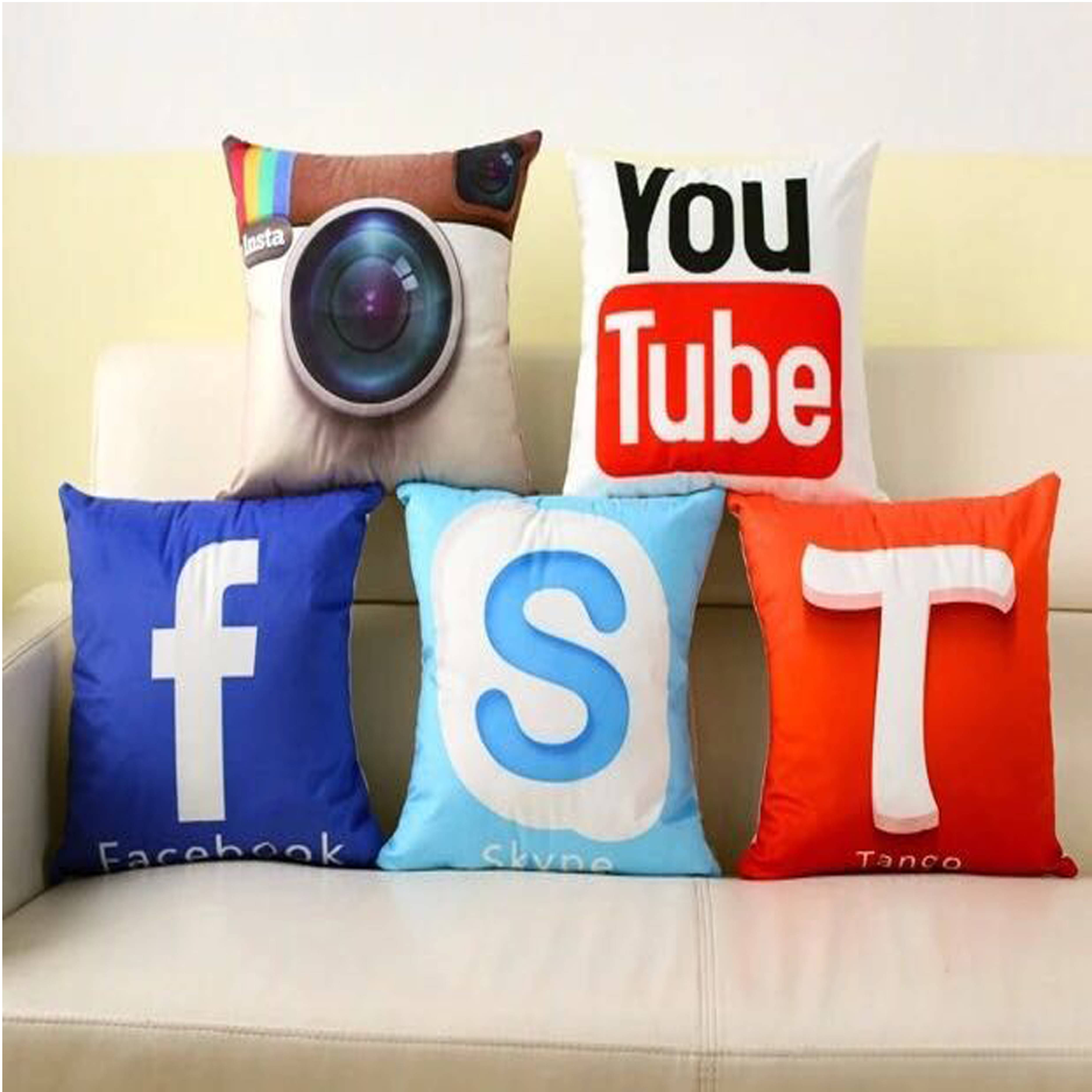 Home Solution Set of 5 Jute Typography Square Cushion Cover (40X40)cm - Multi Home Solution Set of 5 Jute Typography Square Cushion Cover (40X40)cm - Multi
