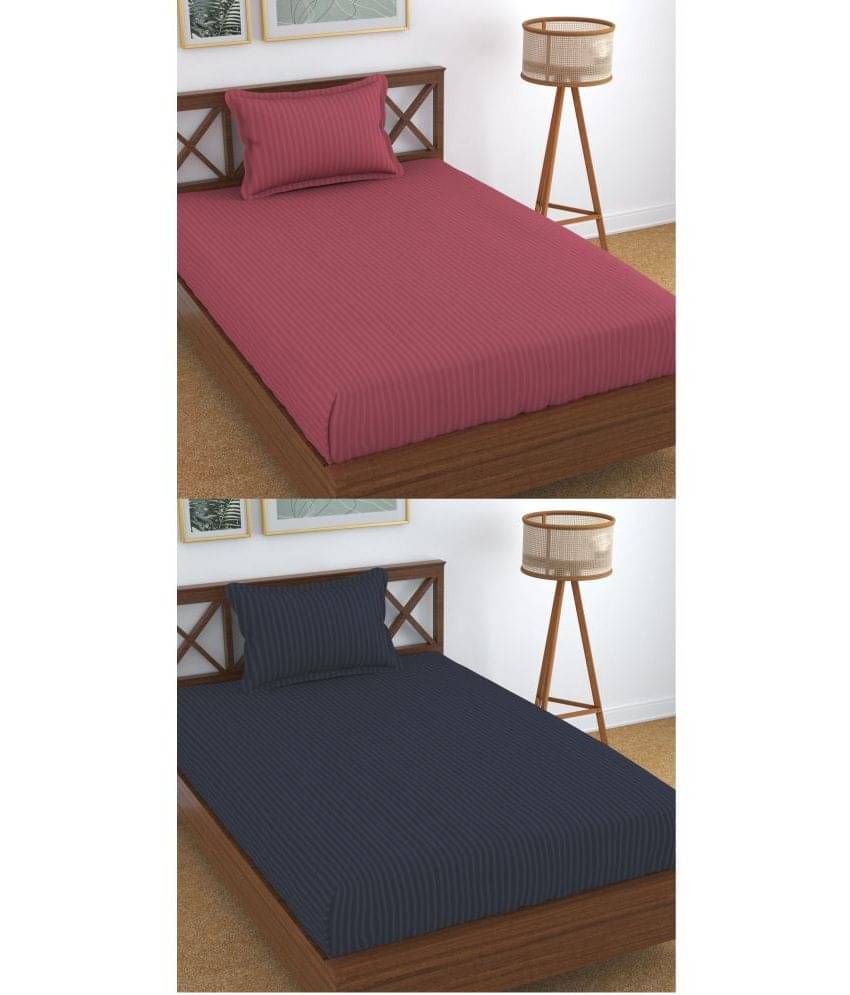     			Homefab India Cotton Single Bedsheet ( Grey )