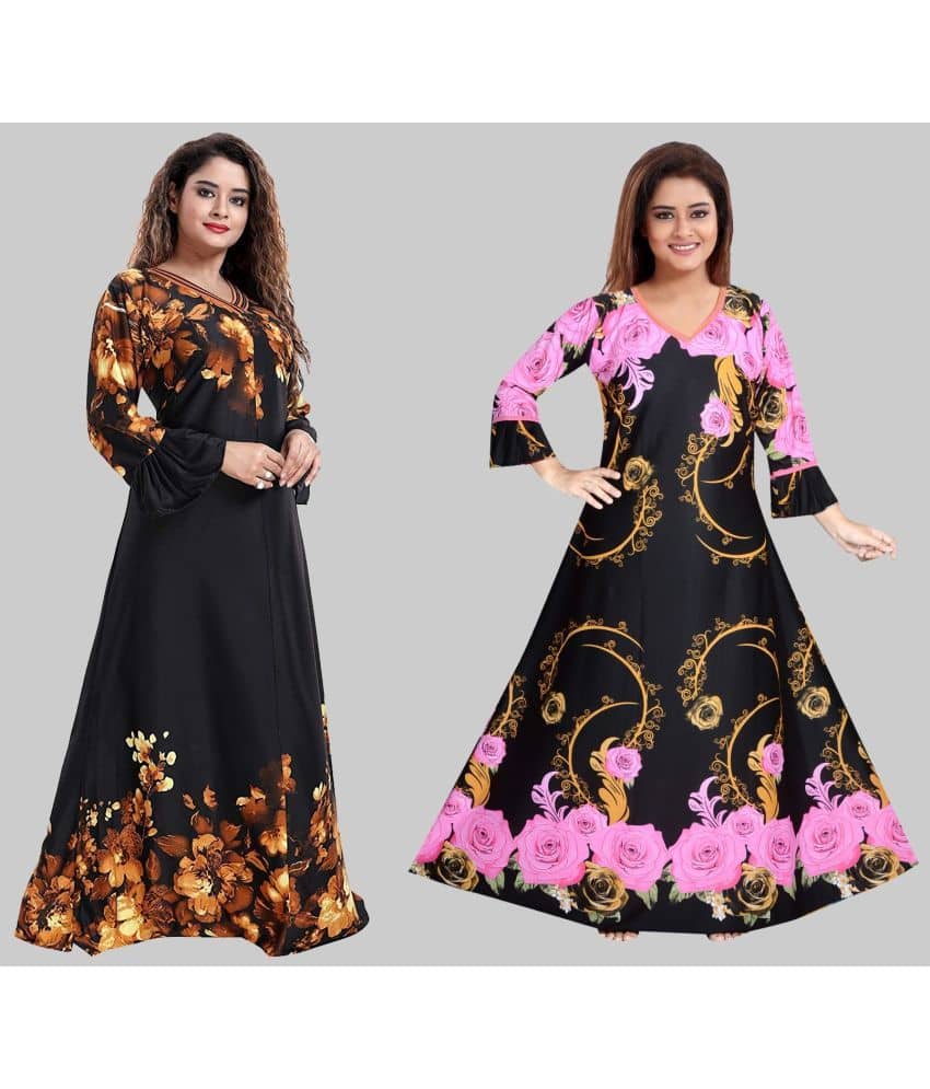 PURSA - Red Satin Women's Nightwear Nighty & Night Gowns ( Pack of 2 ) - Nightwear & Loungewear | Buy online on ZillyBuy