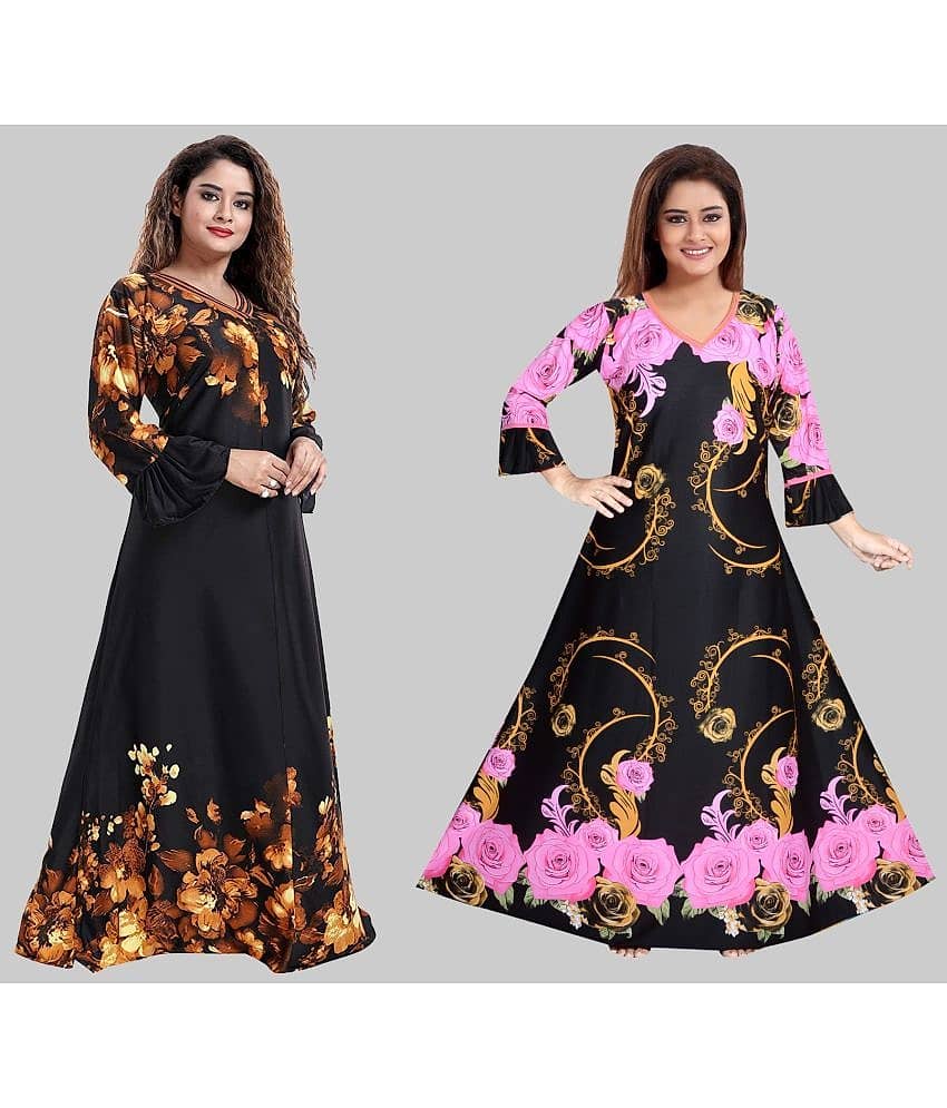 PURSA - Red Satin Women's Nightwear Nighty & Night Gowns ( Pack of 2 ) - Nightwear & Loungewear | Buy online on ZillyBuy