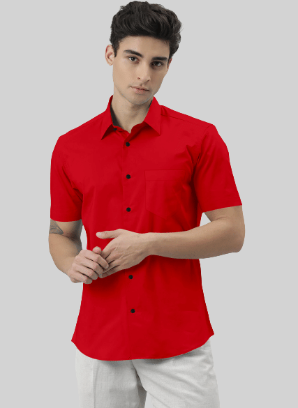 SUR-T - Red Cotton Blend Slim Fit Men's Casual Shirt ( Pack of 1 ) SUR-T - Red Cotton Blend Slim Fit Men's Casual Shirt ( Pack of 1 )