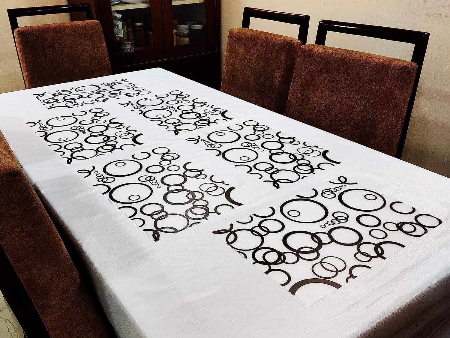 Sanraksshan PVC Floral Rectangle Table Mats ( 44 cm x 32 cm ) Pack of 6 - Multi Sanraksshan PVC Floral Rectangle Table Mats ( 44 cm x 32 cm ) Pack of 6 - Multi
