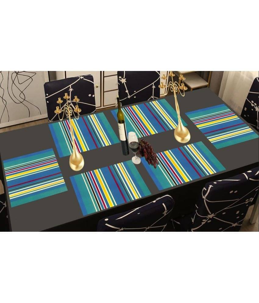 Sanraksshan PVC Floral Rectangle Table Mats ( 44 cm x 32 cm ) Pack of 6 - Multi Sanraksshan PVC Floral Rectangle Table Mats ( 44 cm x 32 cm ) Pack of 6 - Multi