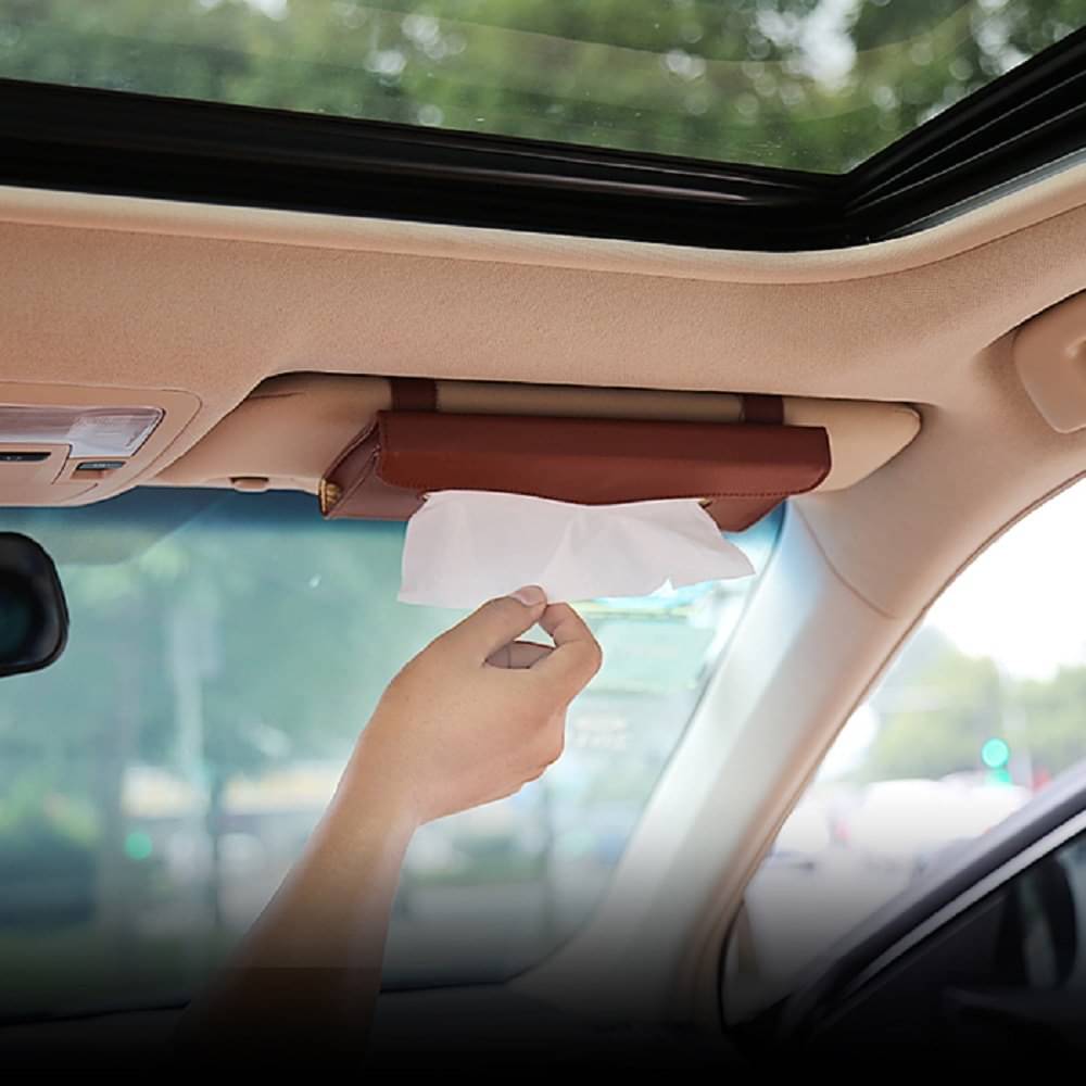     			Tantra Car Tissue Dispenser Leather Brown