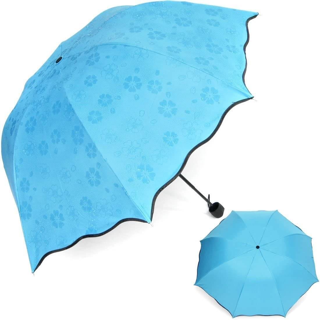     			VVORAA Blue 3 Fold Umbrella