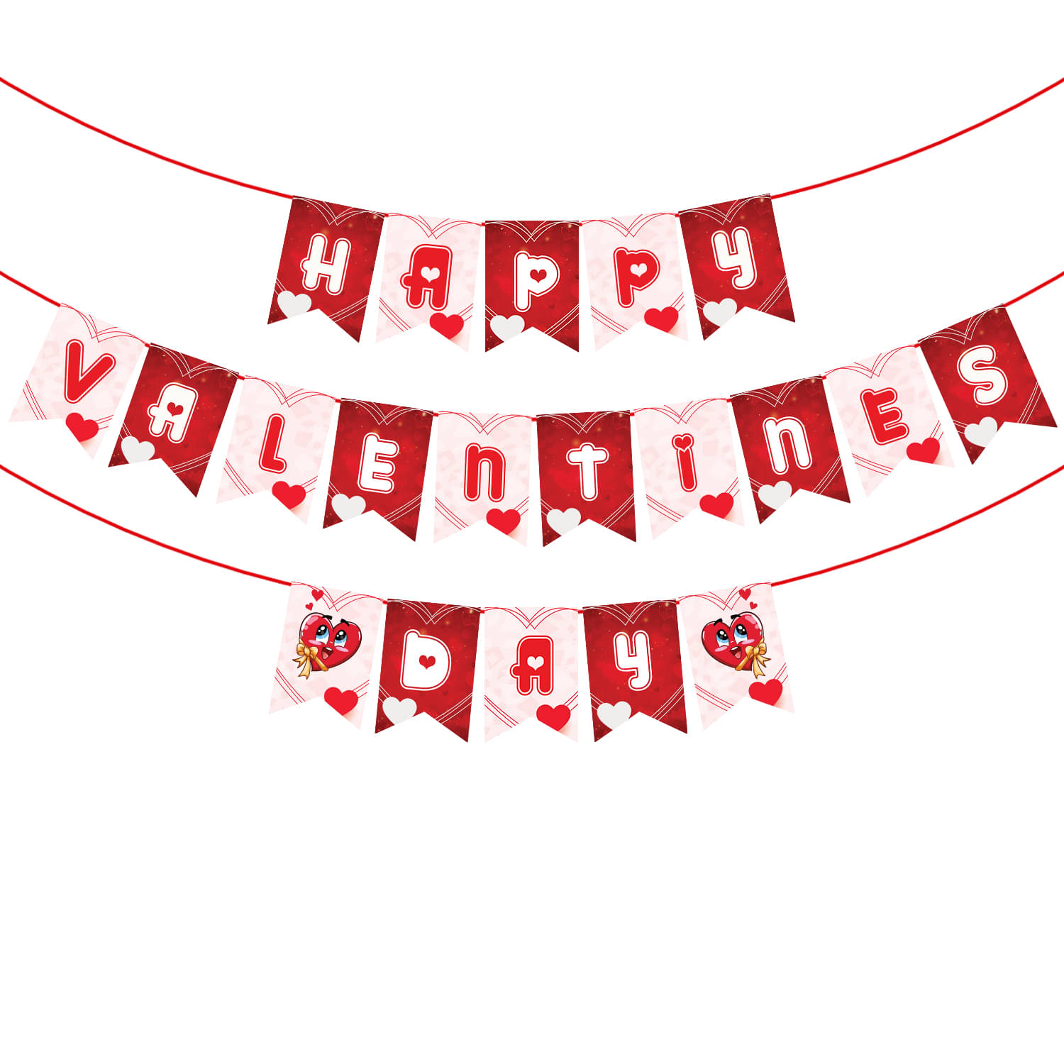     			Zyozi  Happy Valentine’s Day Banner Romantic for Women Girls Valentine’s Day Themed Anniversary Wedding Engagement Bridal Shower Party Supplies Glitter Decorations(Red)