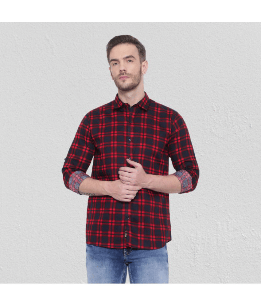 leeway - Multicolor Cotton Blend Slim Fit Men's Casual Shirt ( Pack of 1 )